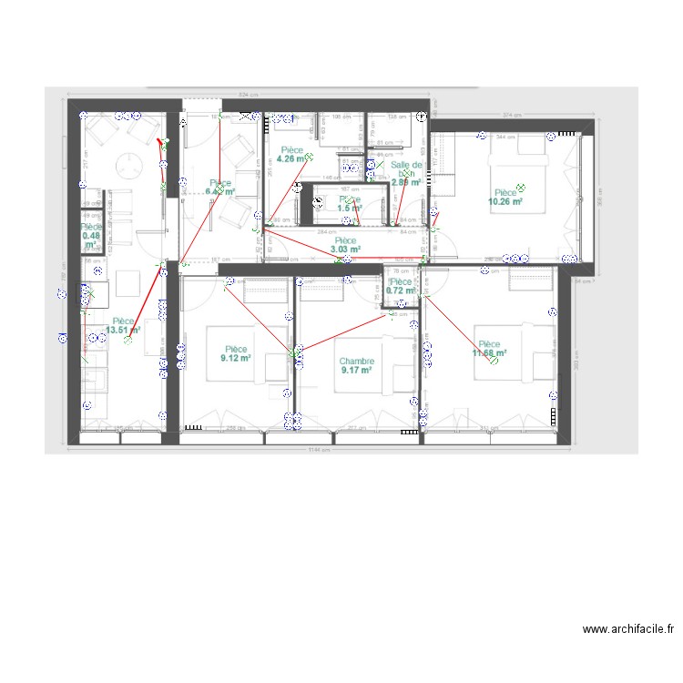 Laura Plan Elec V1 cible. Plan de 0 pièce et 0 m2