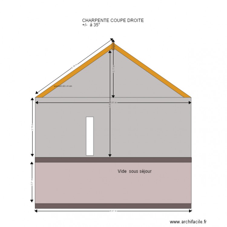 Charpente latérale droit. Plan de 0 pièce et 0 m2