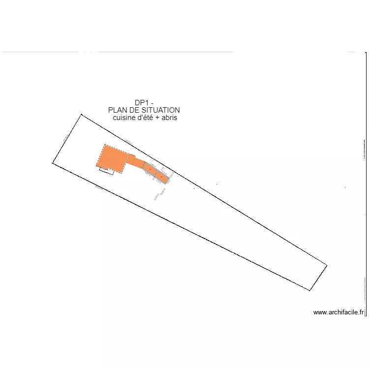 DP1- plan de situation cuisine d'&eacute;t&eacute;- APRES. Plan de 