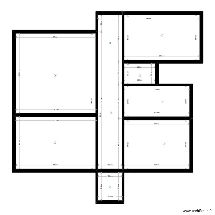 plan 1. Plan de 6 pièces et 143 m2