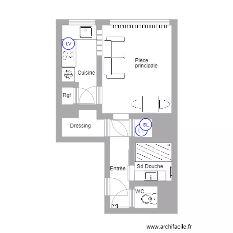 Singer 10 meubl&eacute;. Plan de 