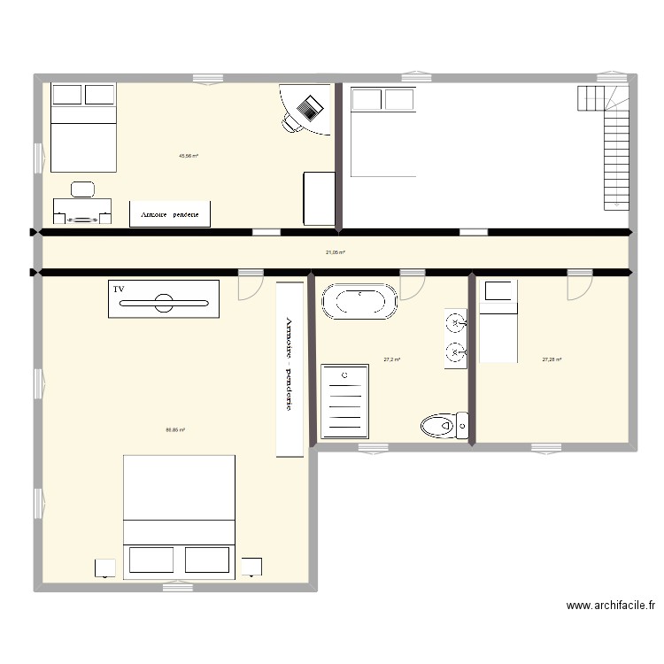 ETAGE. Plan de 0 pièce et 0 m2