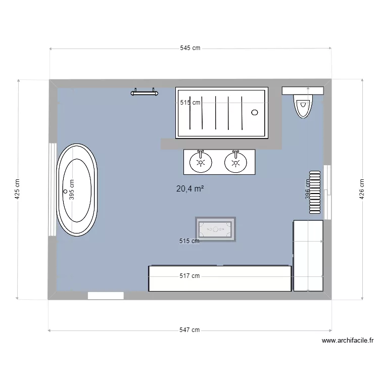 salle de bain 7. Plan de 