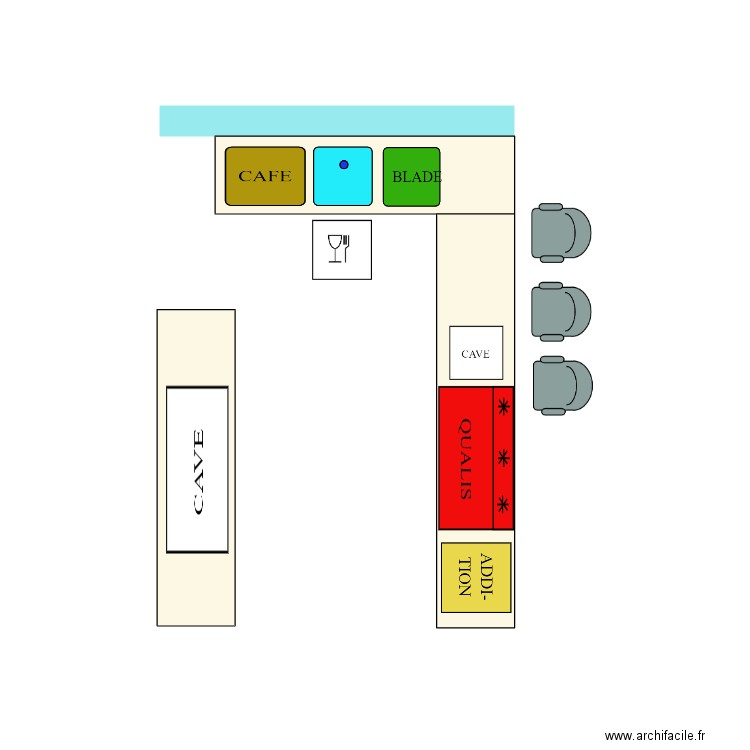 BAR. Plan de 0 pièce et 0 m2