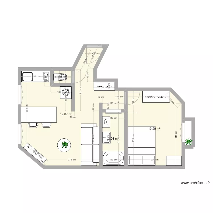 appart rox'. Plan de 