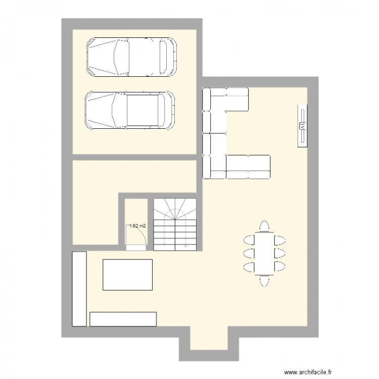 Garage a gauche. Plan de 0 pièce et 0 m2