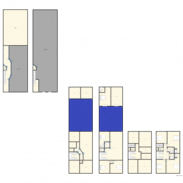 265 Judaique. Plan de 50 pièces et 976 m2