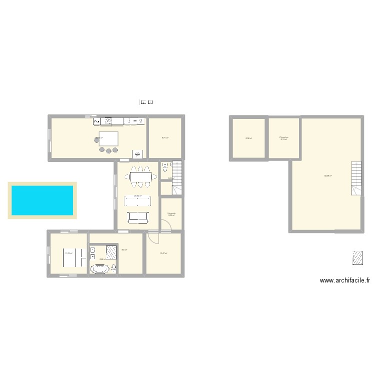 essai 12. Plan de 12 pièces et 177 m2