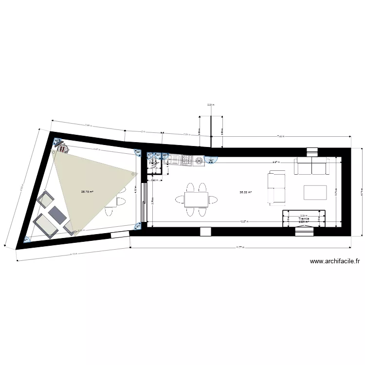 Grange Lucas Etage. Plan de 