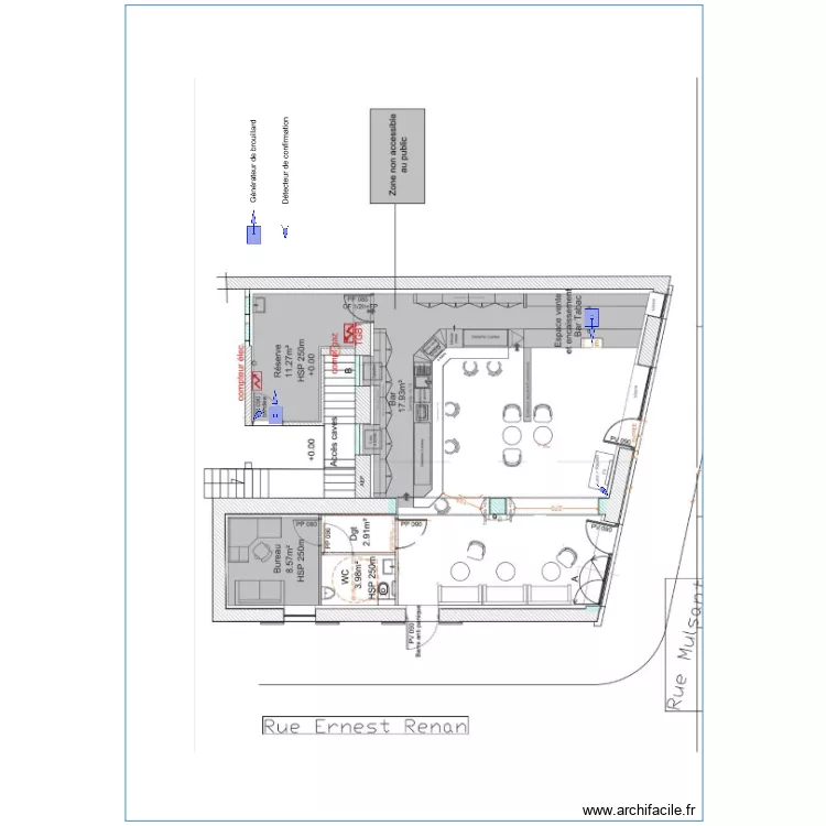 Tabac DIDIER DESSERT g&eacute;n&eacute;rateur de brouillard. Plan de 