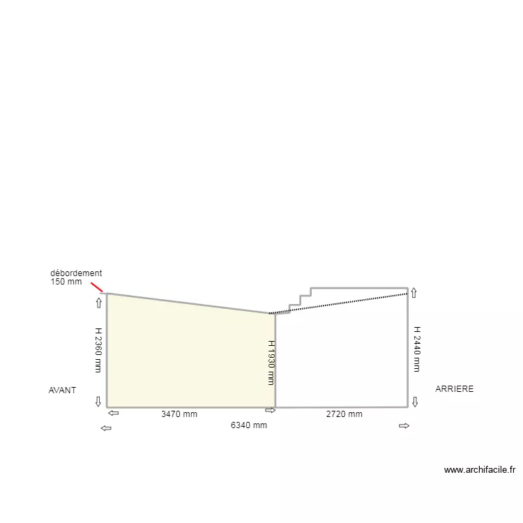 COTE DROIT ACTUEL. Plan de COTE DROIT ACTUEL. Plan de