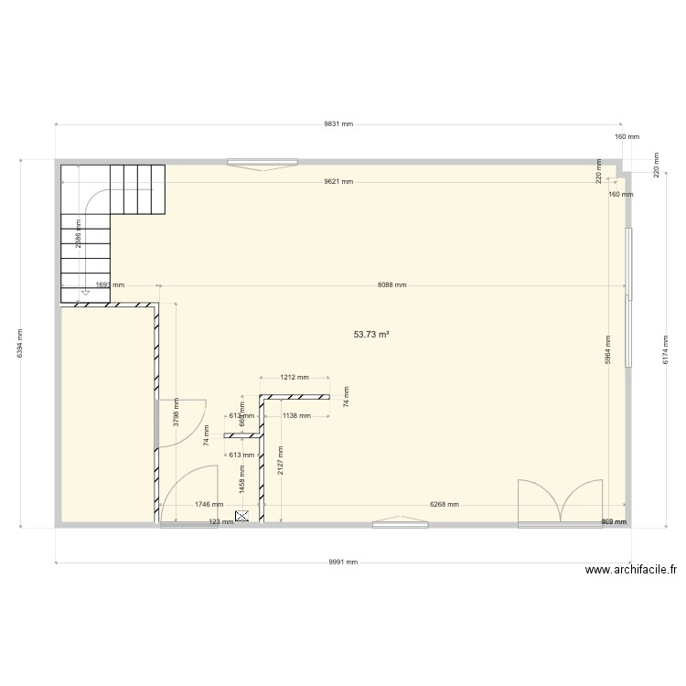 Maison Plan actuel du RDC. Plan de 0 pièce et 0 m2