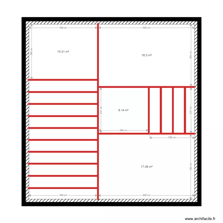 plafonds &eacute;tage. Plan de 