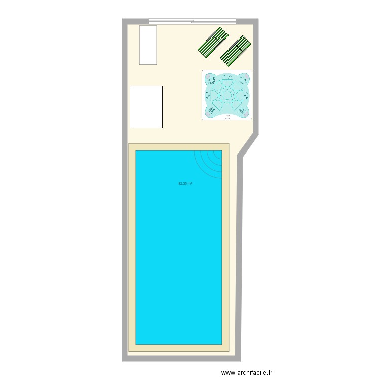 Piscine intérieure avec cote modifié. Plan de 0 pièce et 0 m2