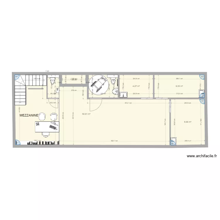 LOCAL KINE . Plan de 