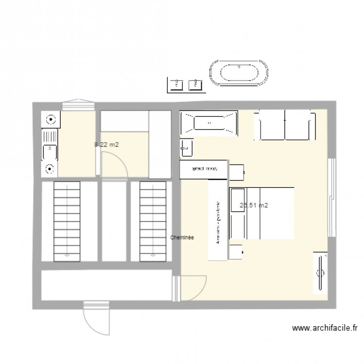 CHAMBRE 2. Plan de 0 pièce et 0 m2