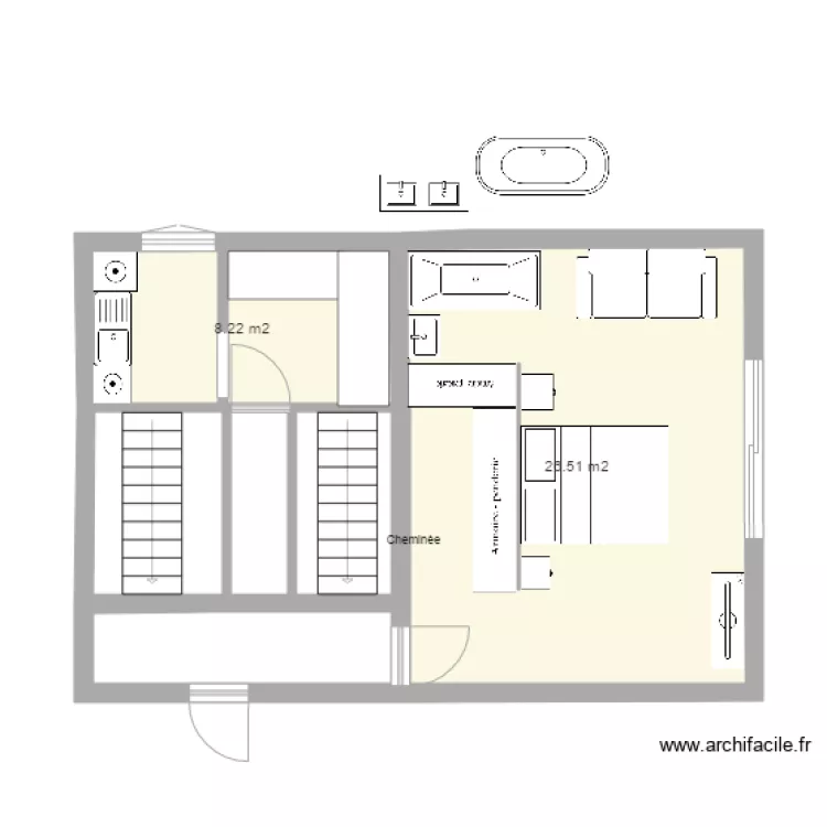 CHAMBRE 2. Plan de 0 pièce et 0 m2