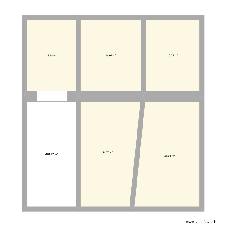 ALZONNE RC. Plan de 6 pièces et 100 m2