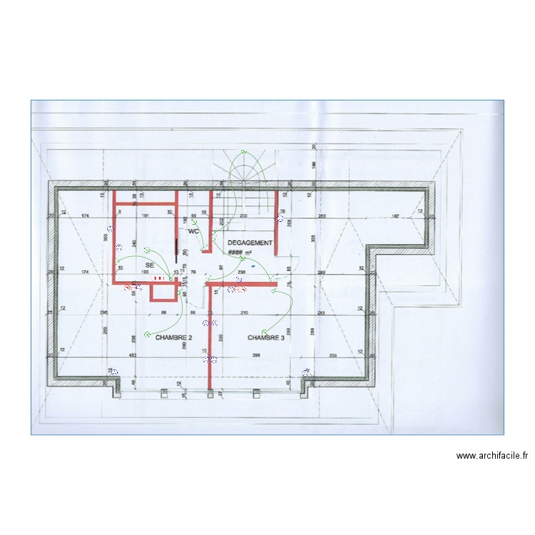 Verrières étage. Plan de 0 pièce et 0 m2