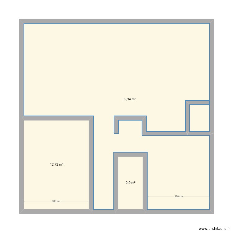 Vale Vale 8. Plan de 3 pièces et 71 m2