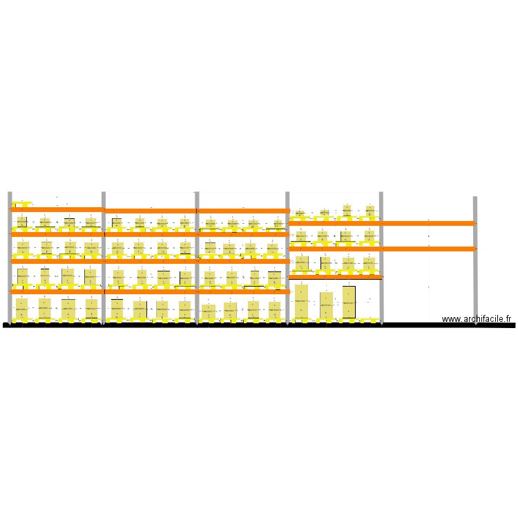 demi-rack 11m. Plan de 0 pièce et 0 m2