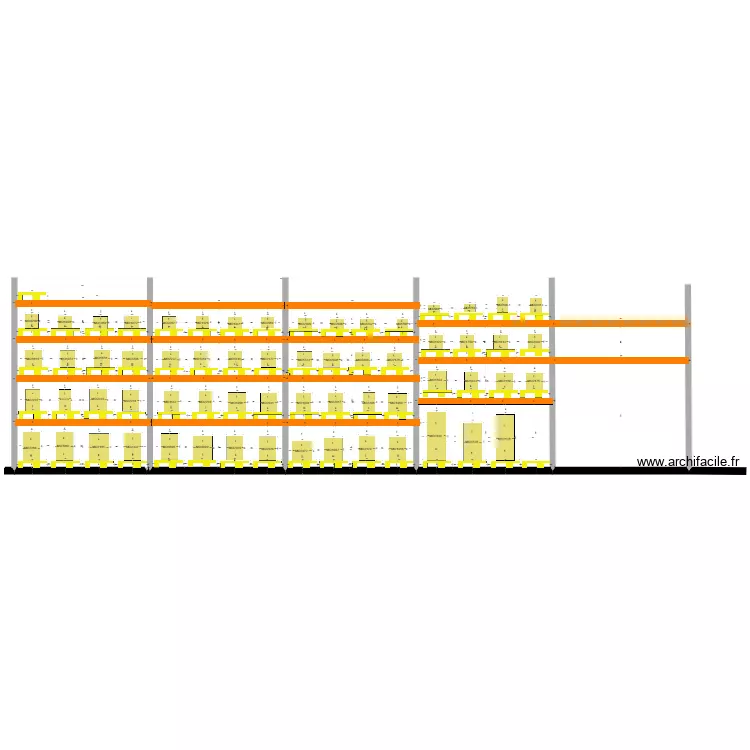 demi-rack 11m. Plan de 