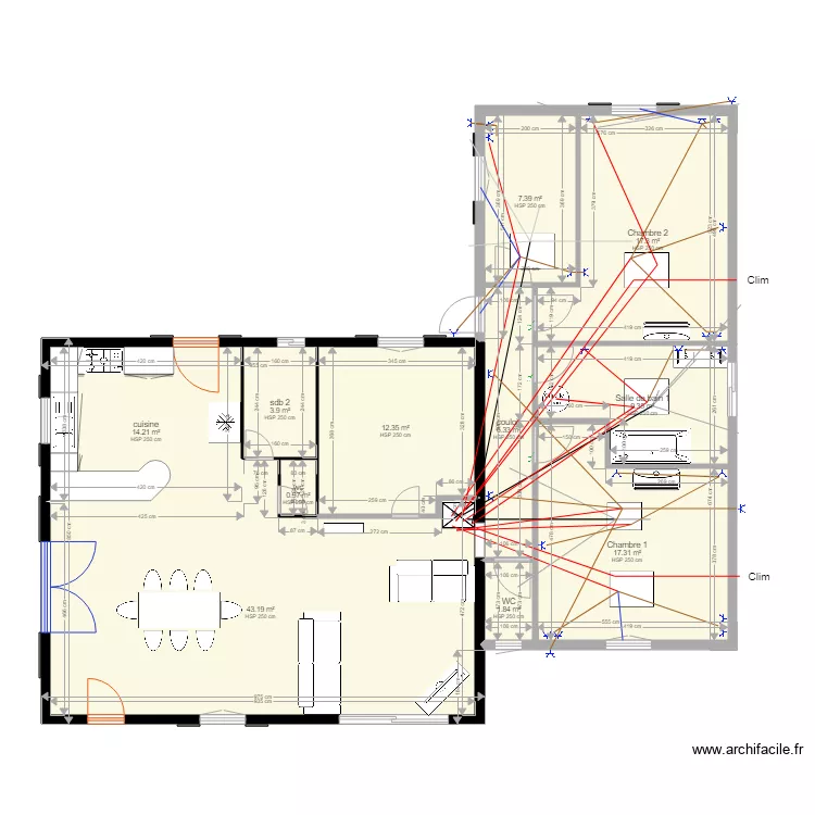 maison muy 36 electricite. Plan de 