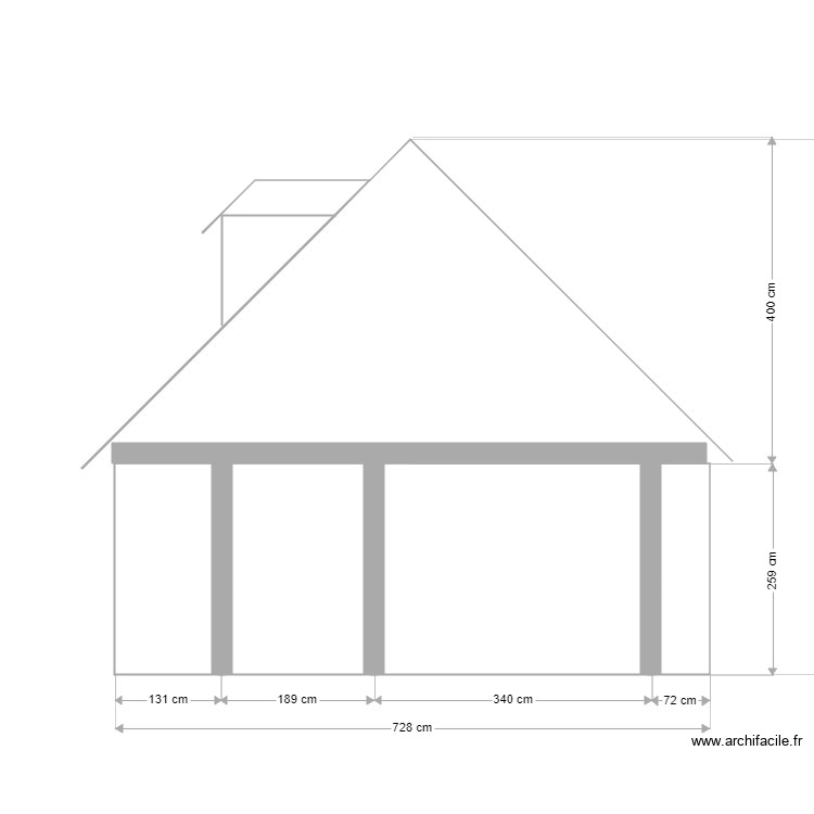 PIGNON AVANT TRAVAUX. Plan de 0 pièce et 0 m2