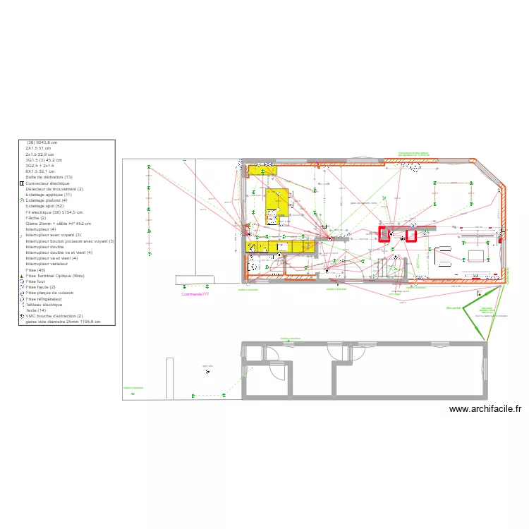 PLAN MAISON BALBRONN PROJETE 16 ajout ELEC MAJ. Plan de 