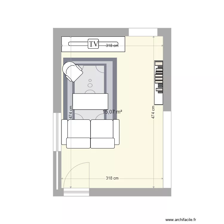 Annabel Salon. Plan de 