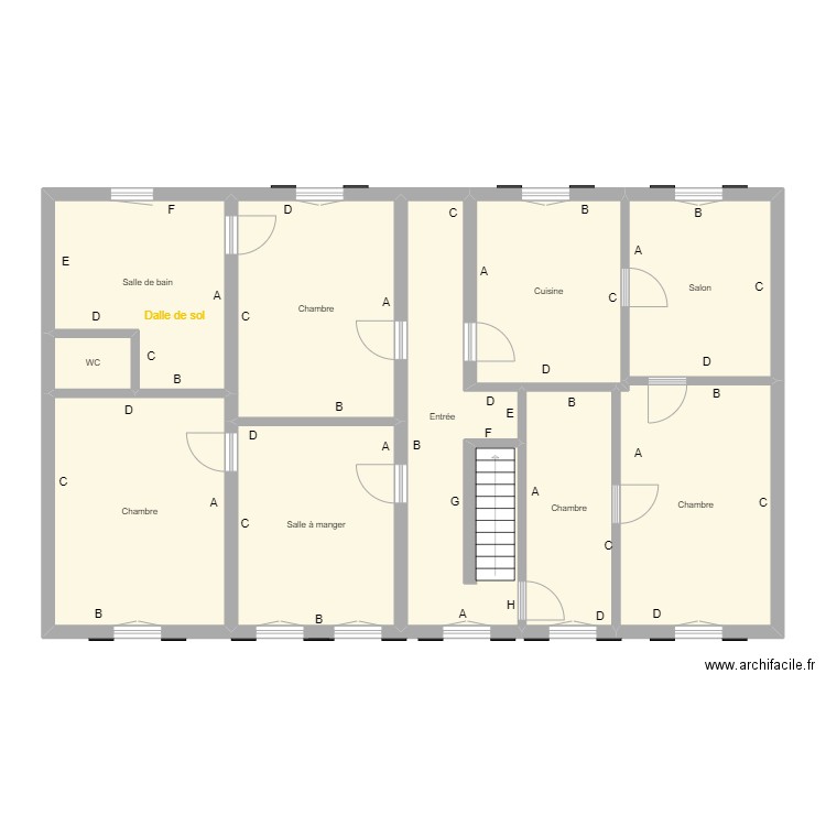 Croquis SCHIBY Etage. Plan de 0 pièce et 0 m2