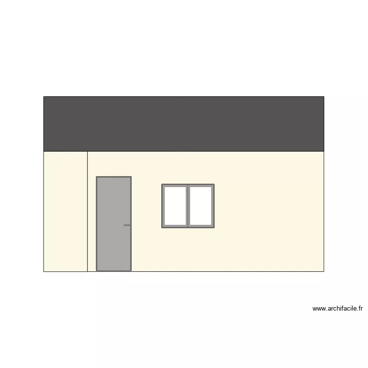 Garage_Face_Ouest_toit. Plan de 