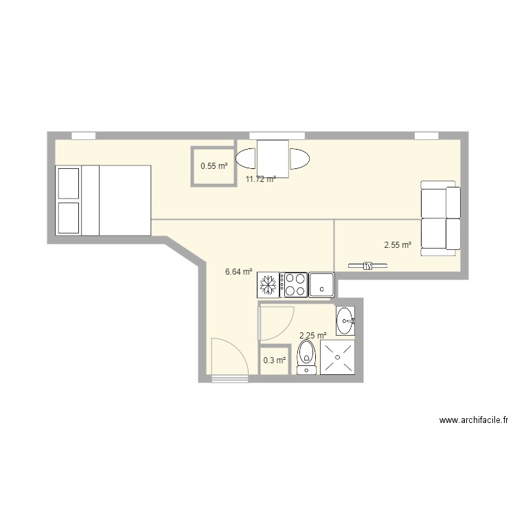 Studio RIVOLI. Plan de 0 pièce et 0 m2