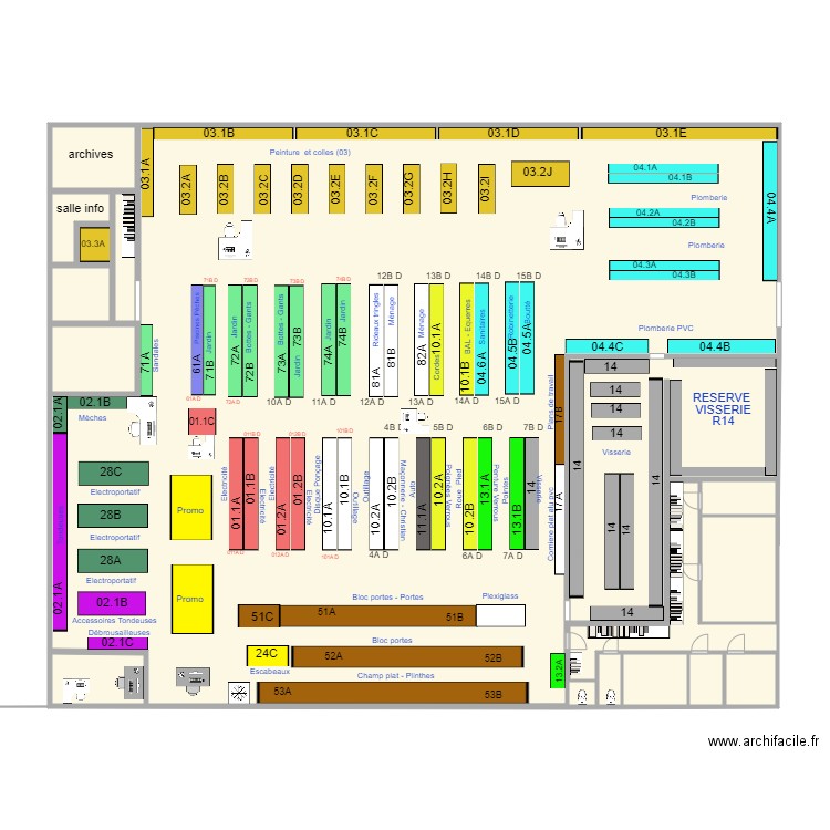 Magasin COLIN inventaire 2021 v3. Plan de 0 pièce et 0 m2