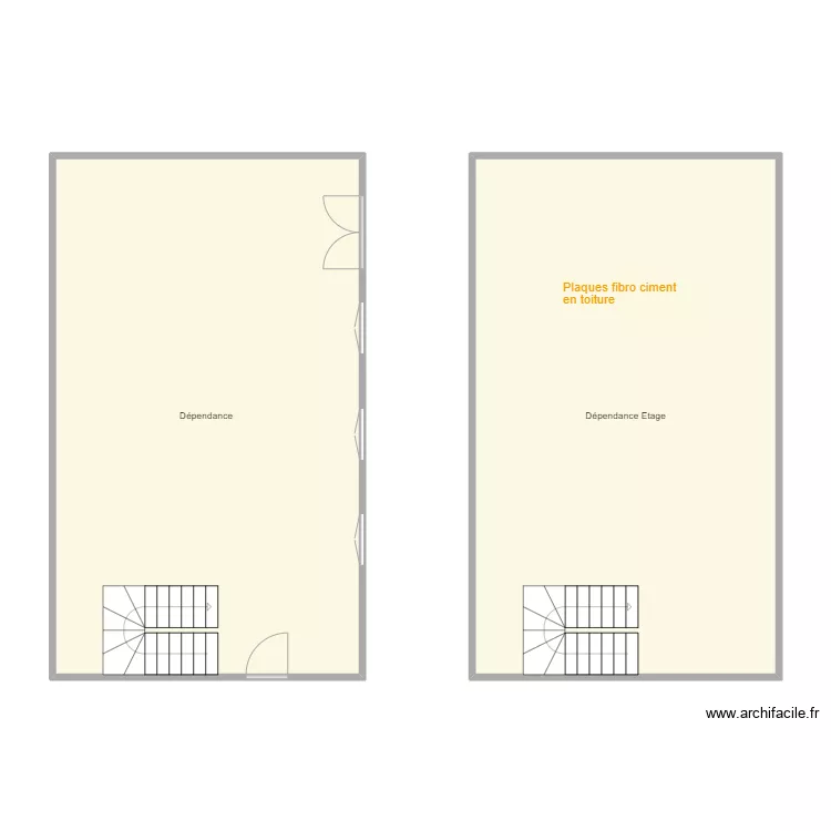 Croquis D&eacute;pendance . Plan de 