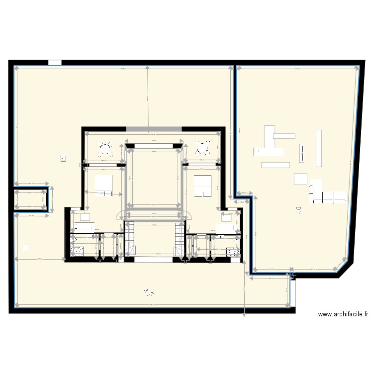 plan futur etage. Plan de 0 pièce et 0 m2