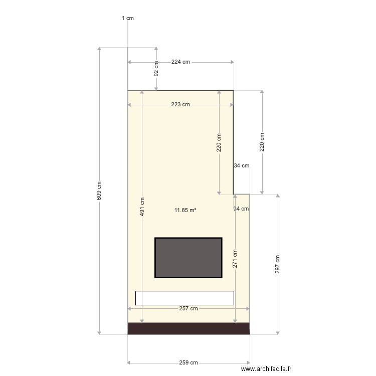tv 1. Plan de 0 pièce et 0 m2