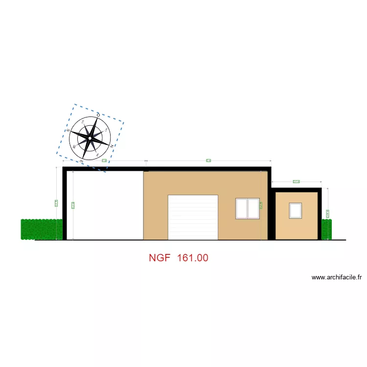 Facade EST    loic. Plan de 