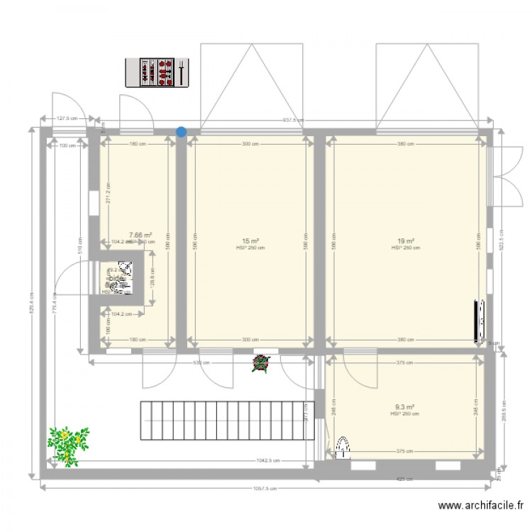 Rez de chaussée des boutiques. Plan de 0 pièce et 0 m2