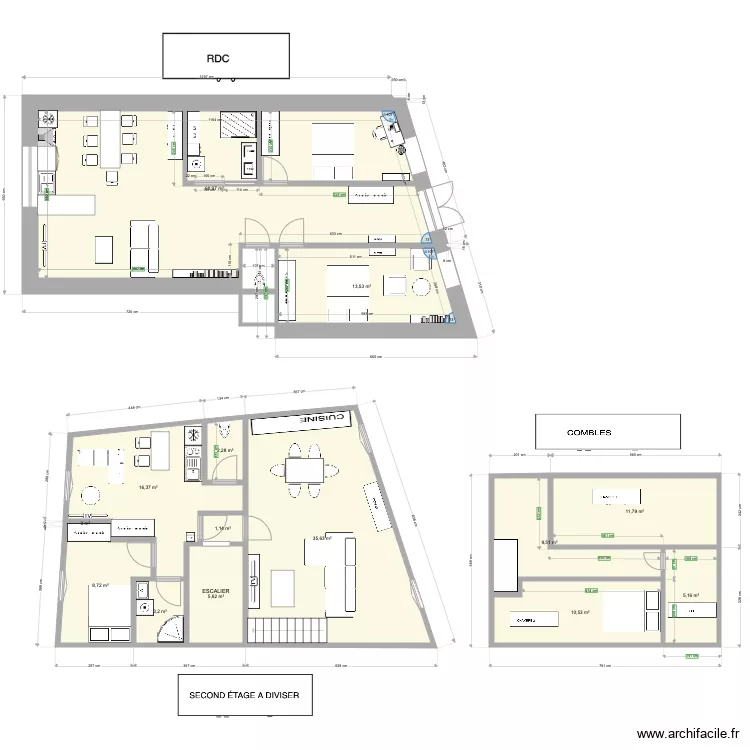 Immeuble lavelanet. Plan de 