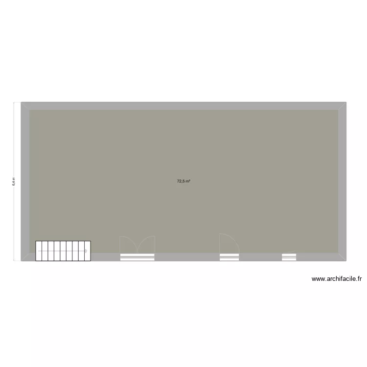 L'escréant test. Plan de 1 Pièce et 73 m² L'escréant test. Plan de 1 Pièce et 73 m²