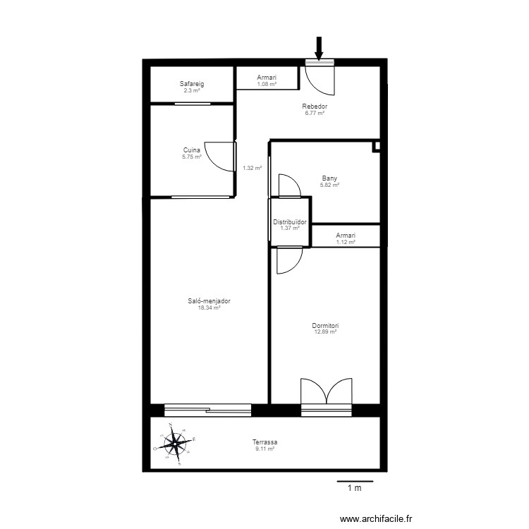 ED TEULADES BLOC XI 3 2 ESCALDES. Plan de 0 pièce et 0 m2