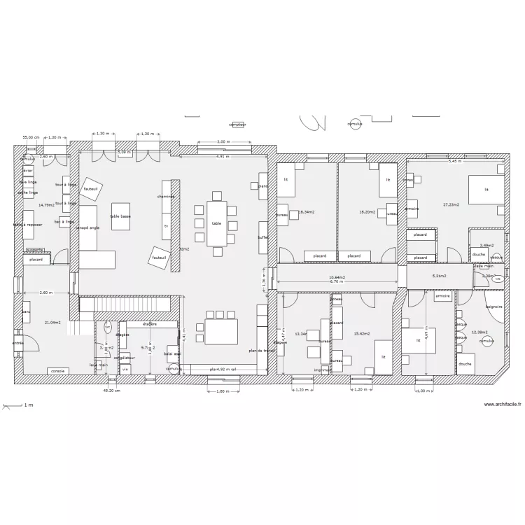 tres grd changement. Plan de 
