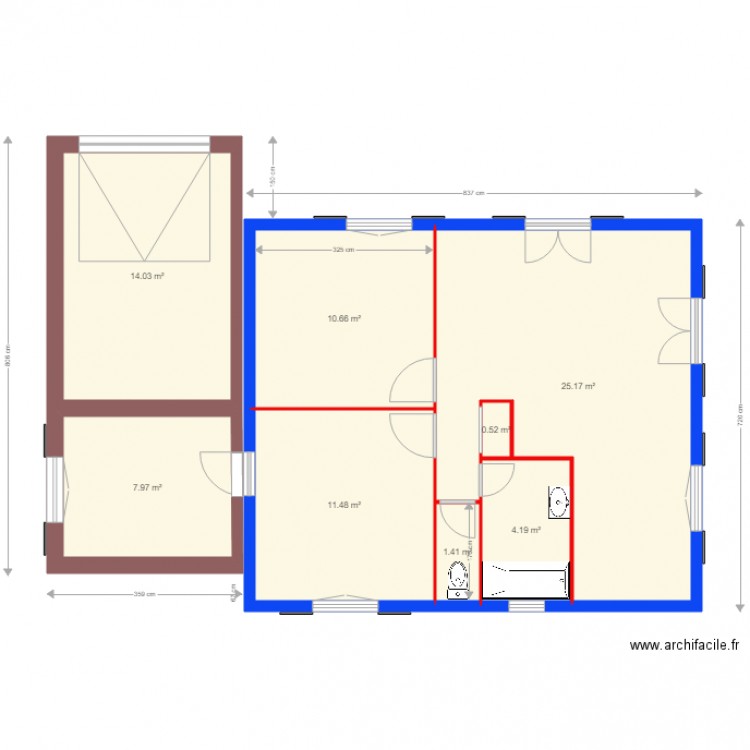 plan maison Yvon et Françoise. Plan de 0 pièce et 0 m2