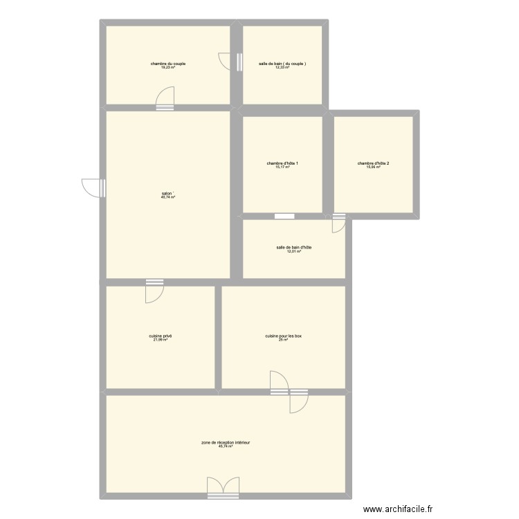 coh. Plan de 9 pièces et 207 m2