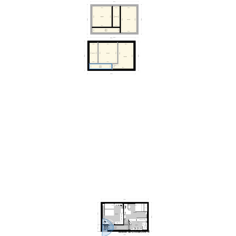 Extension . Plan de 12 pièces et 121 m2
