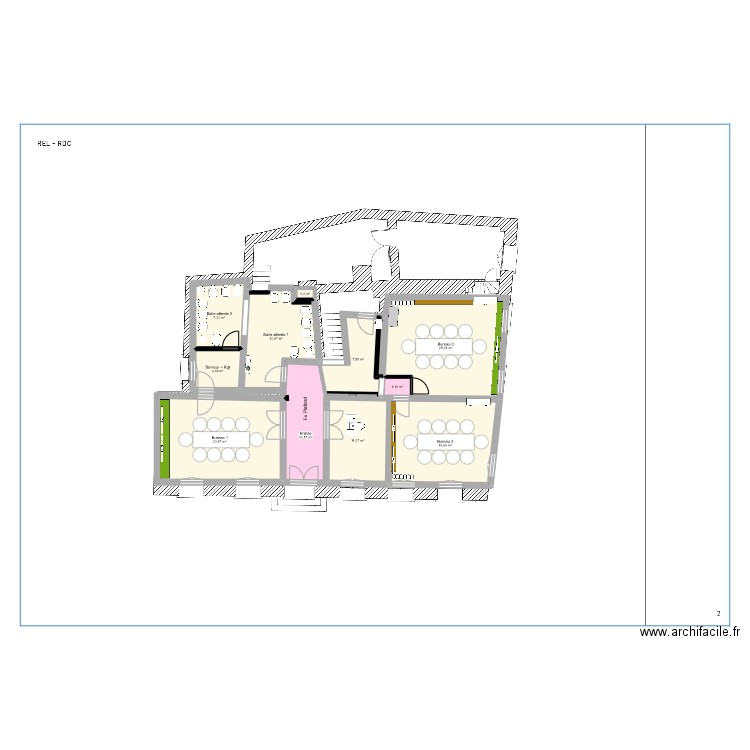 albertas RDC - Aménagement. Plan de 0 pièce et 0 m2