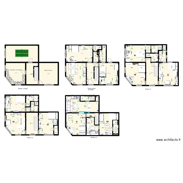 Ryckmans maison salon 2eme. Plan de 29 pièces et 357 m2