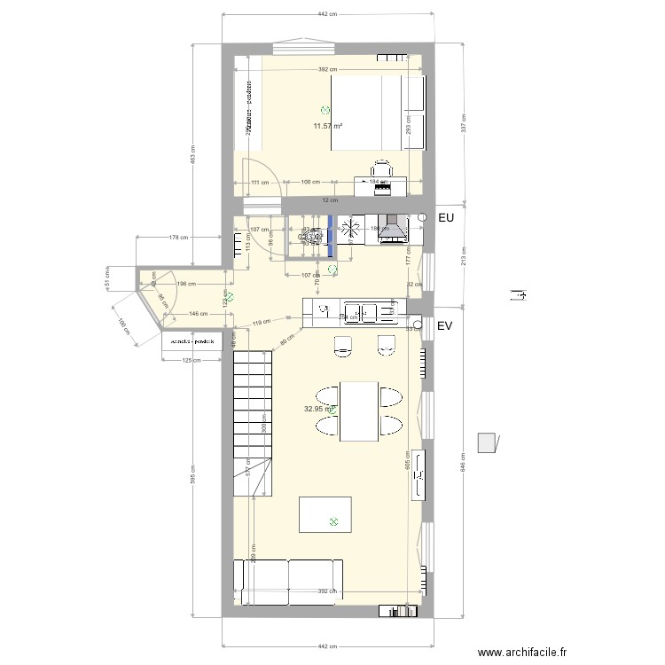 93310 premier wc chambre. Plan de 0 pièce et 0 m2