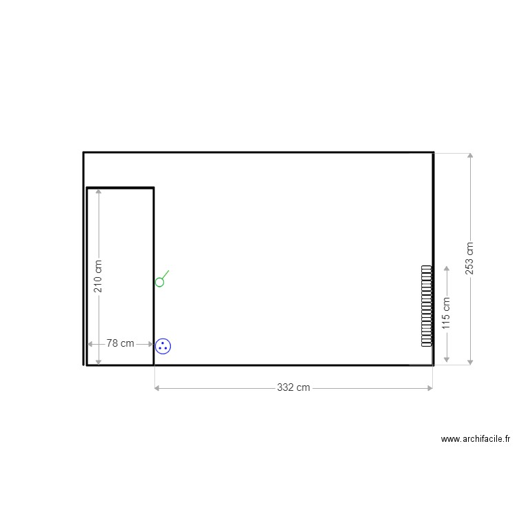 placard chambre jd. Plan de 0 pièce et 0 m2